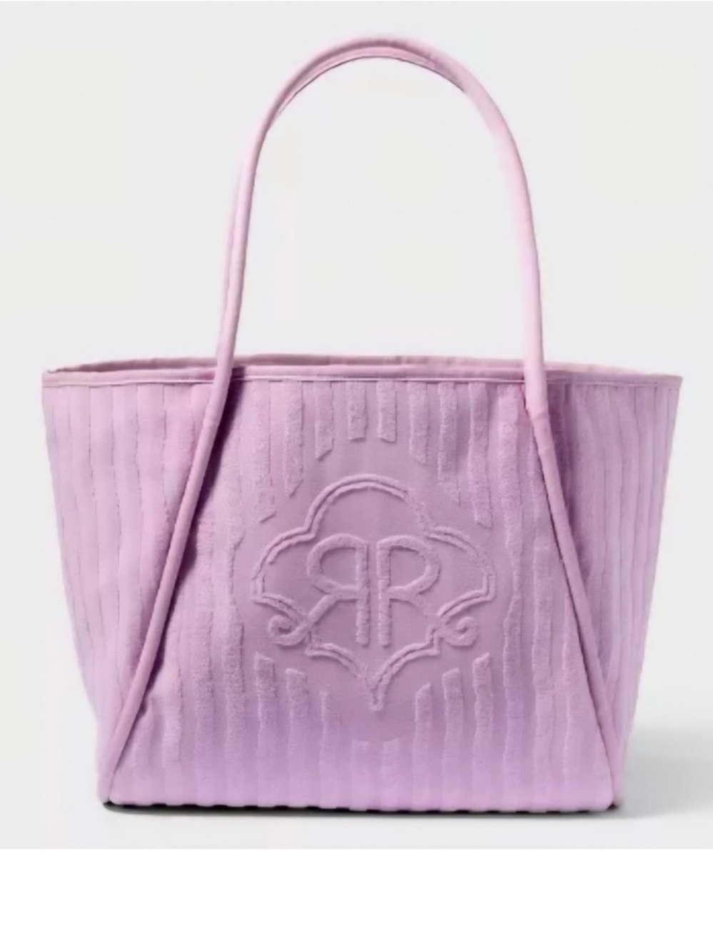NWT Striped Large Terry Beach Tote Bag Lavender - Roller Rabbit x Target